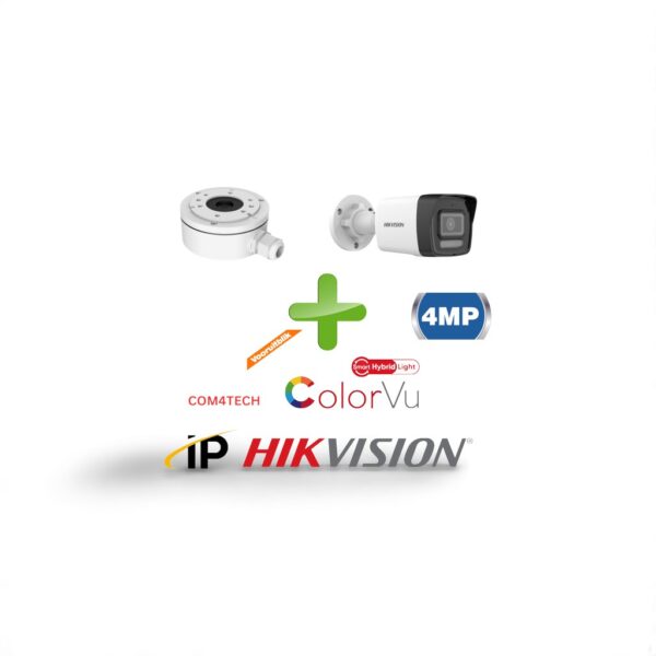 מצלמה צינור Hikvision DS-2CD1043G2-LIUF 4MP Smart Hybrid DS-1280ZJ-XS – DS-2CD1043G2-LIUF+BOX – מצלמות רשת Hikvision ColorVu | CAM4HIK