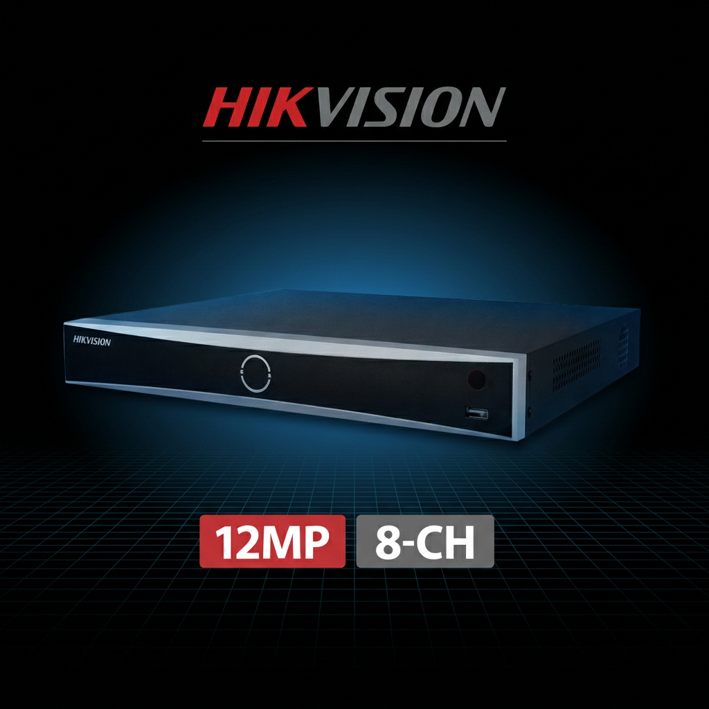 מערכת הקלטה היקוויזן Hikvision DS-7608NXI-I2/S(E) 8-ch 12MP — מקליטי NVR 8 ערוצים Hikvision 2026