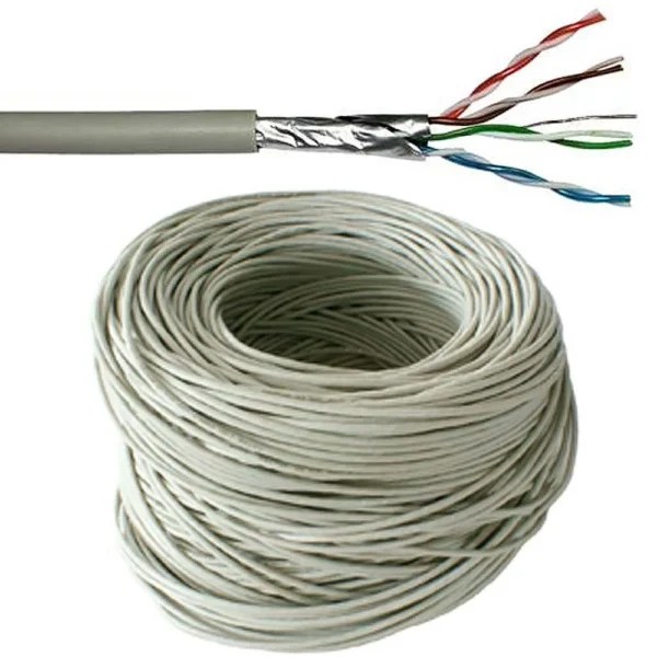 כבל מחשב מסוכך CAT5E/FTP נחושת מלאה חבילה 100 מ' PREMIUM — כבלים תקשורת כללי Hikvision 2026