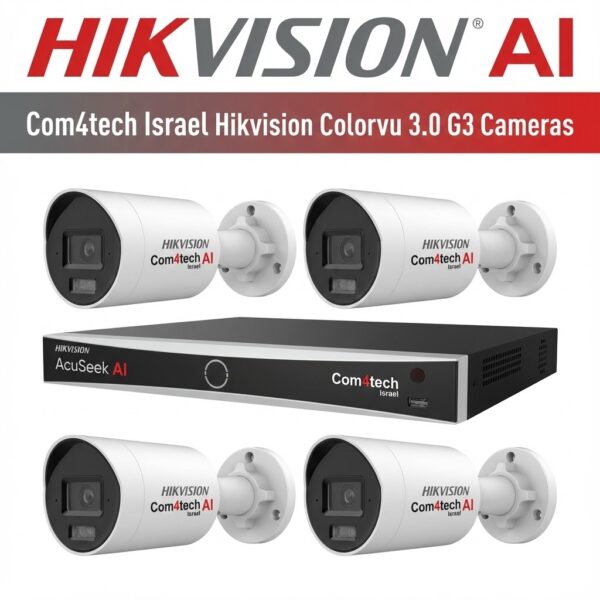 קיט 4 מצלמות צינור Hikvision Ai כולל NVR 8CH AcuSeek — Smart Hybrid Light – Hikvision Hikvision 2026