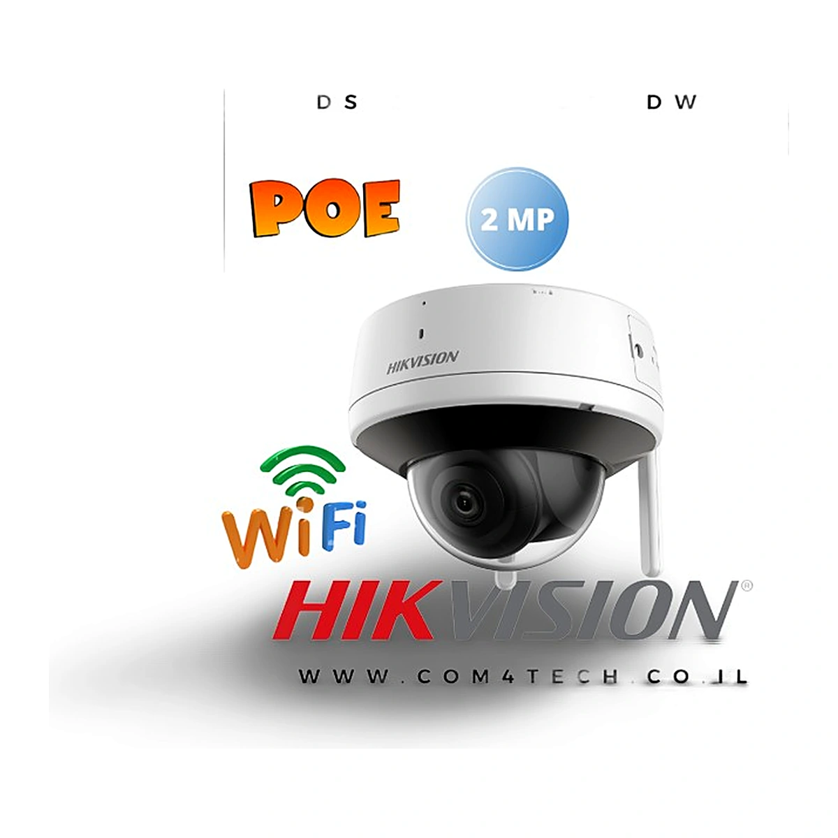 מצלמה כיפה מבית HIKVISION DS-2CV2121G2-IDW 2MP Wi-Fi רמקול + מיקרופון 30M — מצלמות כיפה IP HIKVISION Hikvision 2026
