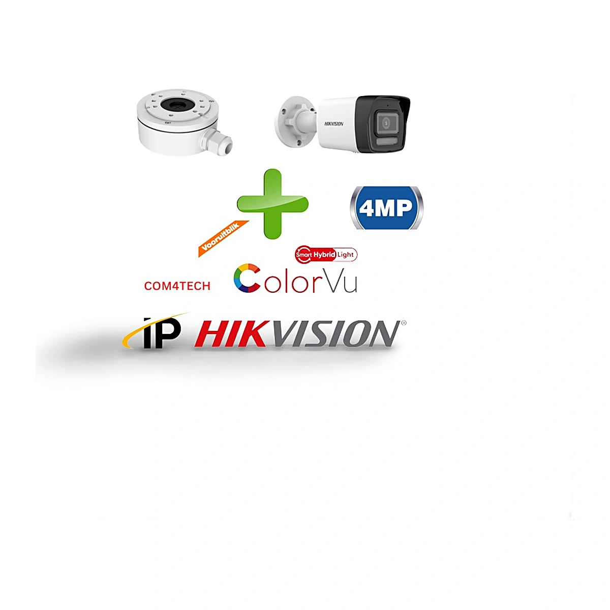 מצלמה צינור Hikvision DS-2CD1043G2-LIUF 4MP Smart Hybrid DS-1280ZJ-XS — מצלמות IP 4MP של Hikvision Hikvision 2026