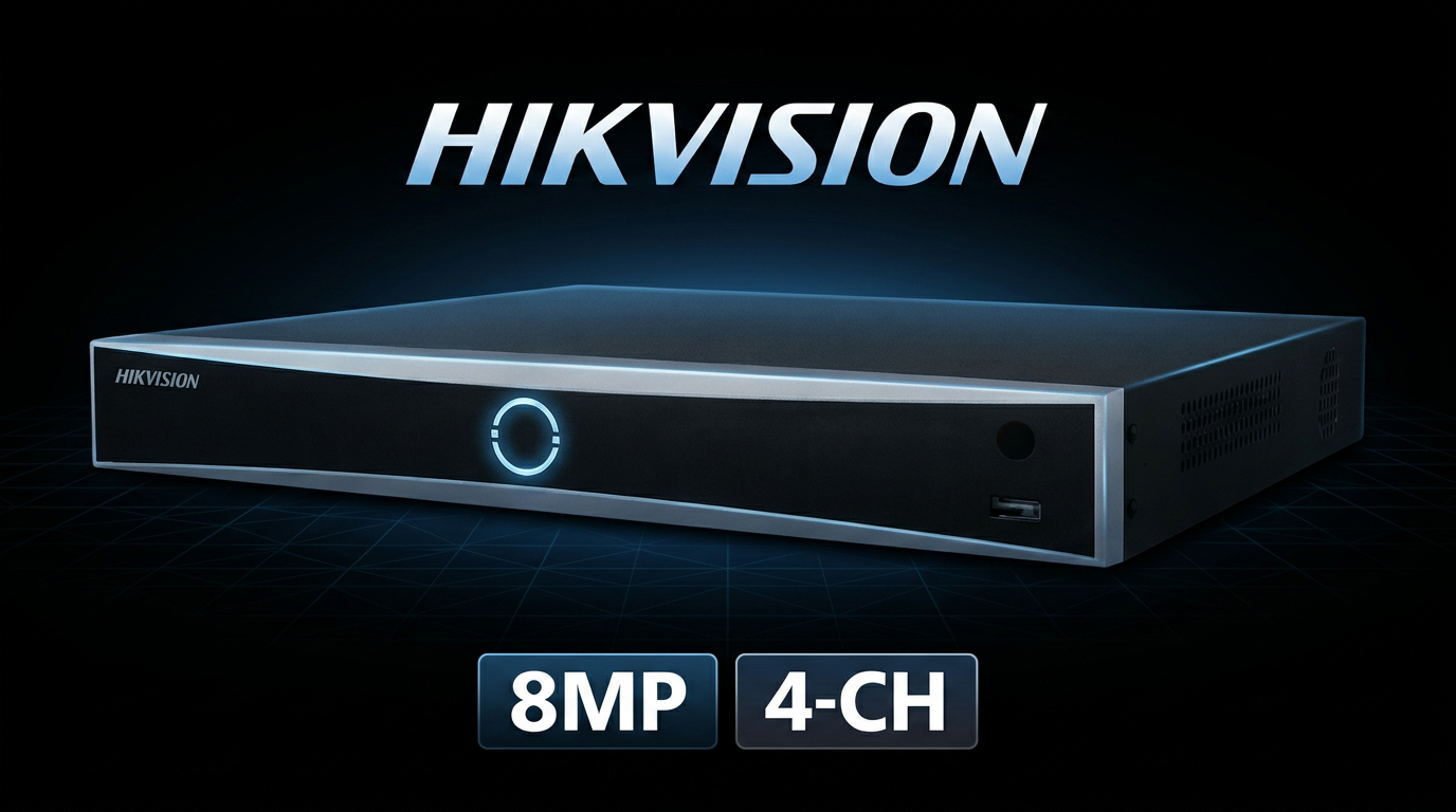 מערכת הקלטה NVR 4CH HIKVISION DS-7604NXI-K1 — מקליטי NVR 4 ערוצים Hikvision 2026
