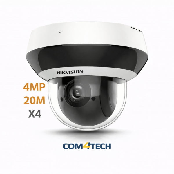 מצלמה ממונעת פנימית מיני PTZ 4MP עד 20 מ' כניסה ויציאת אודיו , מיקרופון DS-2DE2A404IW-DE3(S6) — מצלמות PTZ רשת IP Hikvision Hikvision 2026