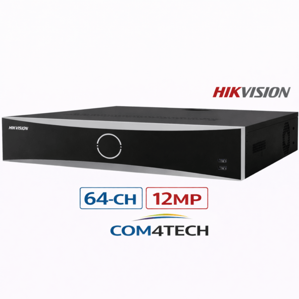 מערכת הקלטה Hikvision תמיכה 64 ערוצים DS-8664NXI-I8/S 4K AcuSense NVR 12Mp — מערכת הקלטה Hikvision NVR 64CH Hikvision 2026