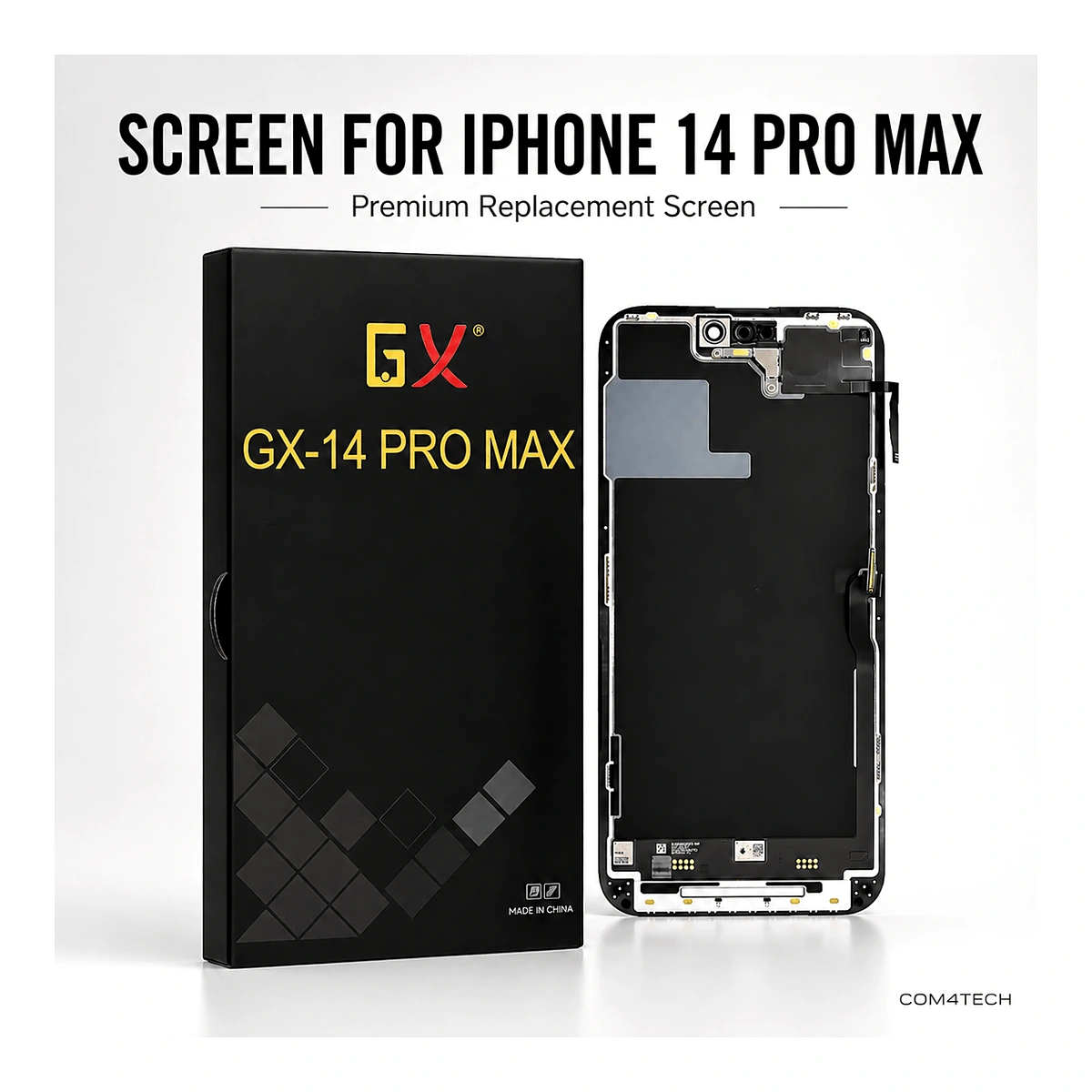 מסך OLED GX לאייפון 14 פרו מקס GX-14 PRO MAX – מסכים וסוללות איפון IPHONE מסך OLED GX לאייפון 14 פרו מקס GX-14 PRO MAX – מק״ט: GX-14 PRO MAX – מסכים וסוללות איפון IPHONE | CAM4HIK