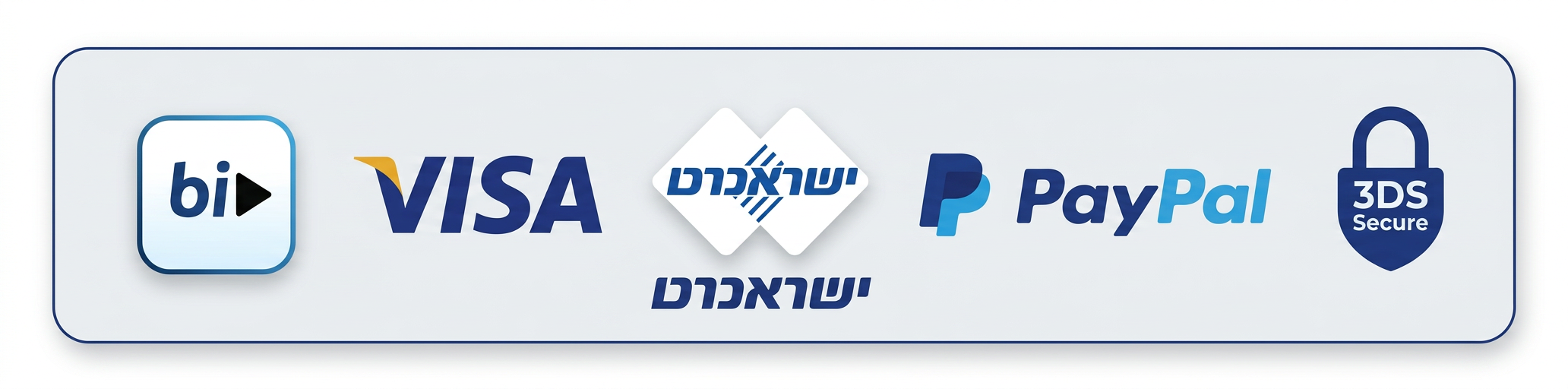 Bit, Visa, Isracard, PayPal, 3DS Secure