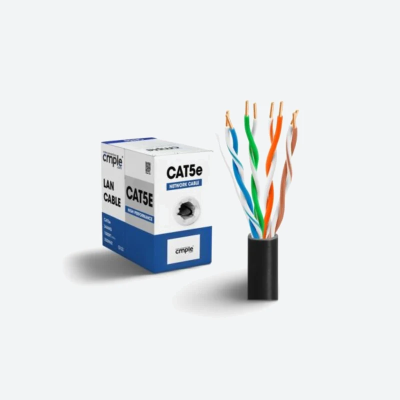כבל מחשב מסוכך CAT5E/FTP נחושת מלאה חבילה 100 מ' PREMIUM — כבלים תקשורת CAT-5 Hikvision 2026
