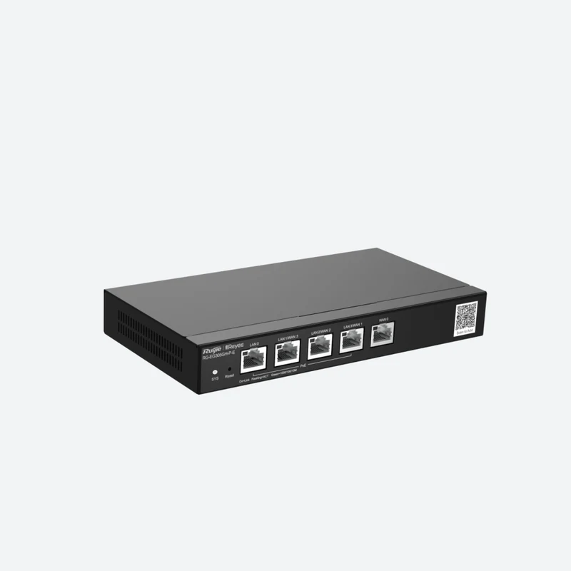 נתב (ראוטר) עם מתג מובנה הכולל 5 פורטים POE Ruijie RG-EG305GH-P-E – Ruijie Router (PoE) נתב (ראוטר) עם מתג מובנה הכולל 5 פורטים POE Ruijie RG-EG305GH-P-E – מק"ט RG-EG305GH-P-E · Ruijie Router (PoE) – Ruijie Router (PoE) | CAM4HIK
