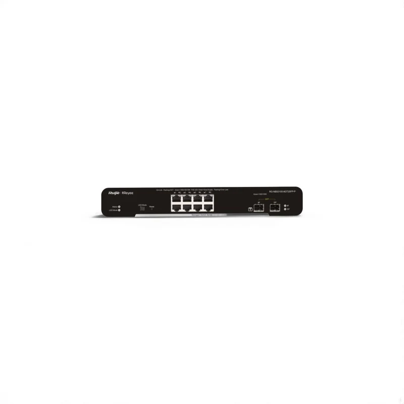 מתג 8 יציאות PoE הספק 125W מנוהל Ruijie Networks \| RG-NB3100-8GT2SFP-P \| 2SFP Manage Switch – מתגי Managed L2 1G Ruijie PoE מתג 8 יציאות PoE הספק 125W מנוהל Ruijie Networks \| RG-NB3100-8GT2SFP-P \| 2SFP Manage Switch – מק"ט RG-NB3100-8GT2SFP-P · מתגי Managed L2 1G Ruijie PoE – מתגי Managed L2 1G Ruijie PoE | CAM4HIK