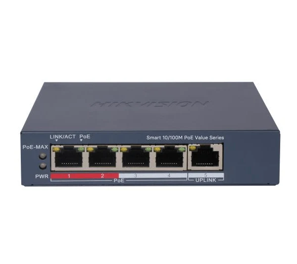 מתגי POE CCTV מנוהלים Hikvision 4 PoRT DS-3E1105P-EI_M 10/100 — מתגי POE CCTV מנוהלים Hikvision Hikvision 2026