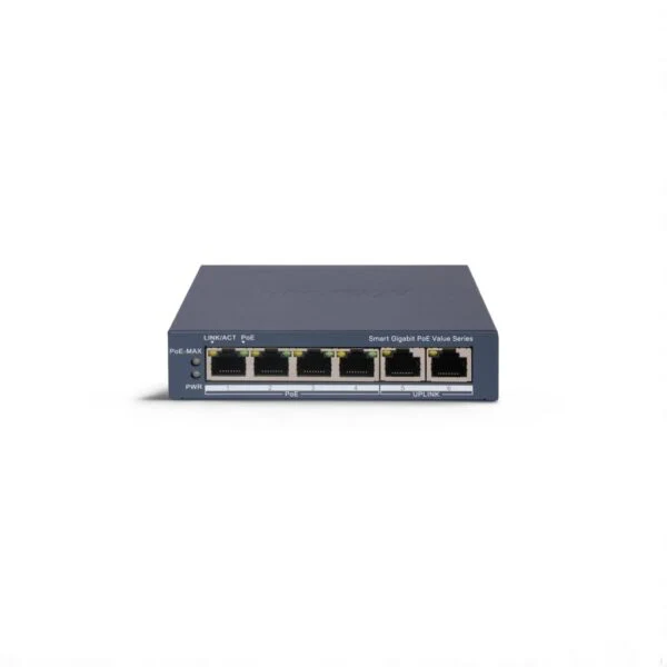 מתגי POE 4 פורט גיגה POE + פורט DS-3E1505P-EI Hikvision — מתגי POE CCTV מנוהלים Hikvision Hikvision 2026