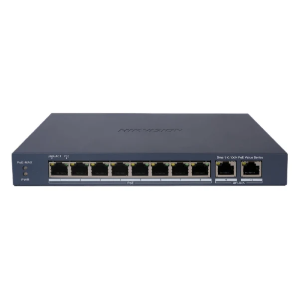 מתג 8+2 פורט 10/100 POE CCTV מנוהל דגם DS-3E1310P-EI_M מבית Hikvision — מתגי POE CCTV מנוהלים Hikvision Hikvision 2026